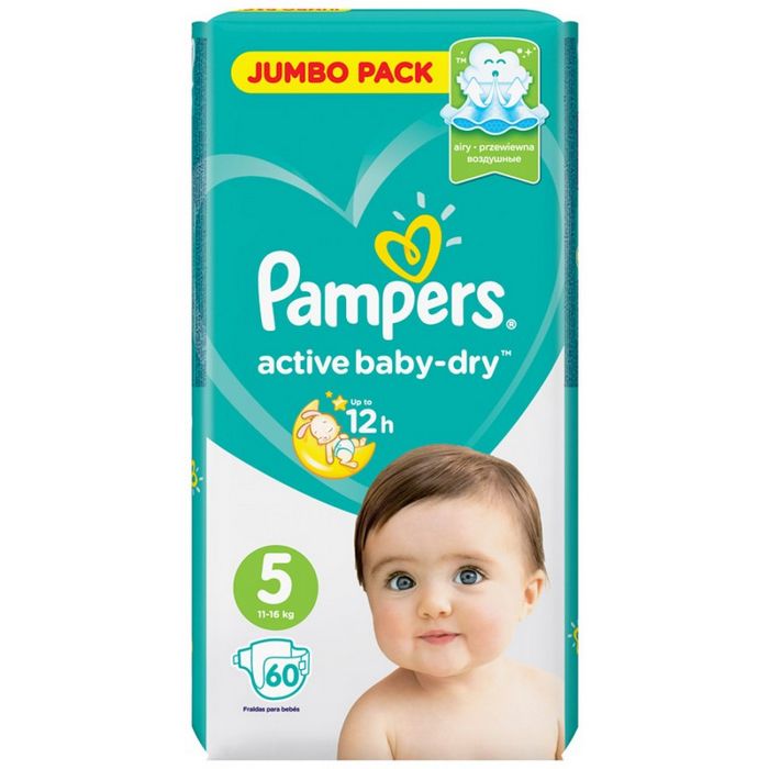 �������� PAMPERS ���������� Active Baby-Dry Junior (11-16��) 60 �������� ��������� ������ ��